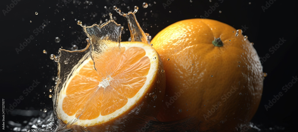 fresh orange fruits with water splash 87 fresh orange fruits with water splash 87