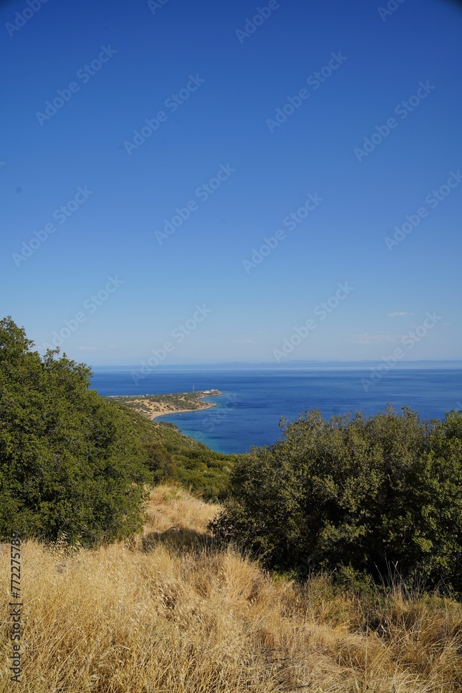 Scenic view from Behramkale in Canakkale Assos