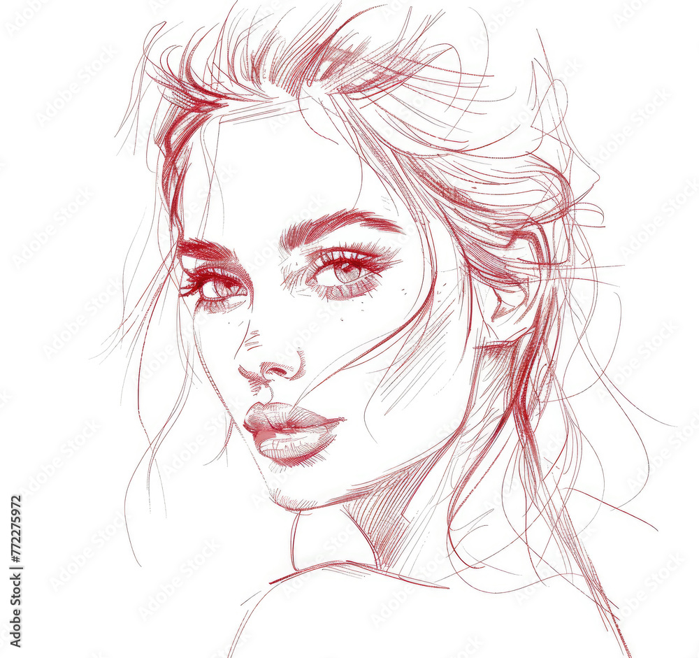 Beautiful Woman With Fashion makeup, vector illustration with white background