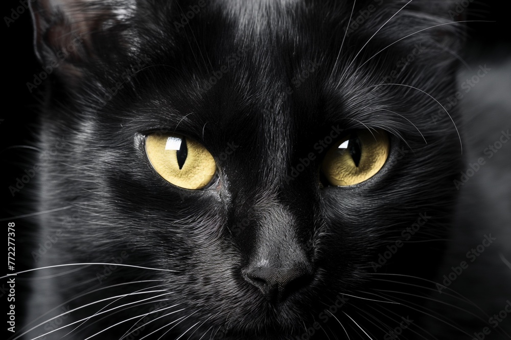 Black cat, little black cat, kitty, cute cat.