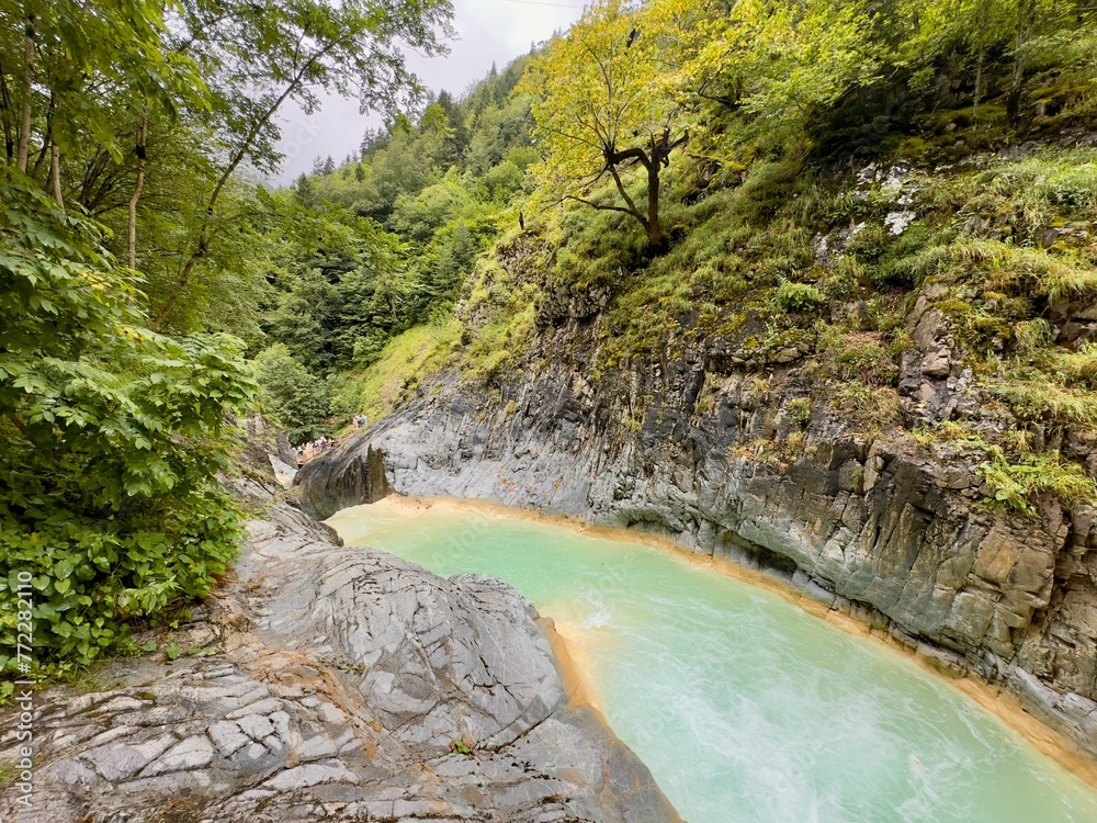 Obraz premium Giresun Mavi Gol - Blue Lake - Kuzalan Waterfall National Park, Turkey