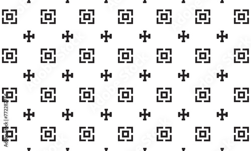 Embrace timeless elegance with this captivating black and white geometric pattern. Perfect for adding sophistication to your designs.