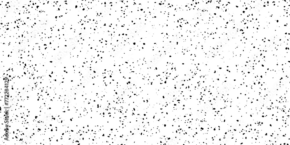 Speckled gritty noise grain pattern overlay. Rough distress grunge black paper gradient. Speckle grit white dust vintage grainy background. Old retro wall spray graphic texture vector illustration