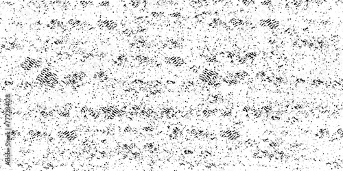 Speckled gritty noise grain grunge black paper gradient. Rough distress pattern overlay. Speckle grit white dust retro grainy background. Old vintage wall spray graphic texture vector illustration