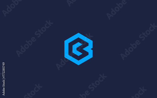 letter bc with hexagon logo icon design vector design template inspiration