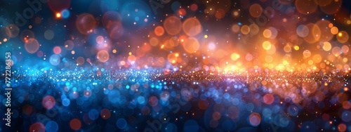 Abstract bokeh lights winh soft light background Blur wall.  photo