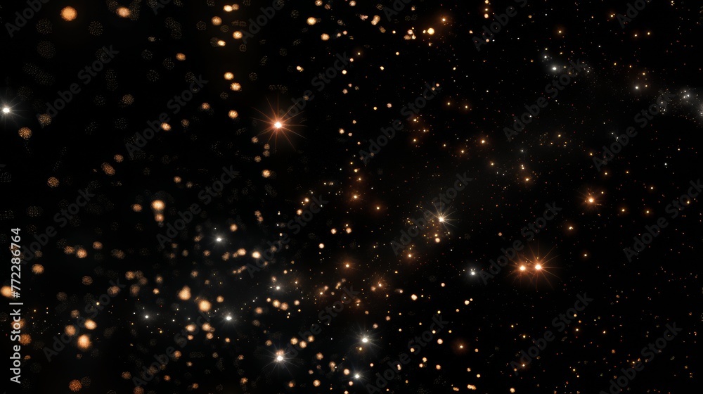 a black background with numerous particle of lights 