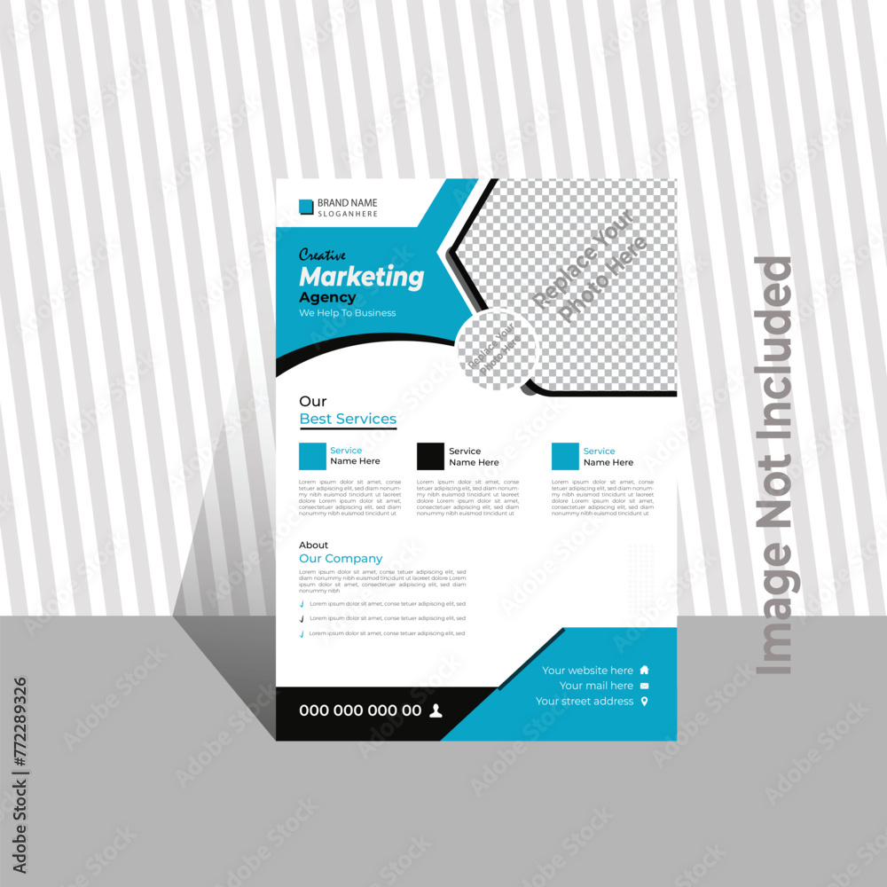 poster flyer pamphlet brochure cover design layout space for photo background, vector illustration template in A4 size.