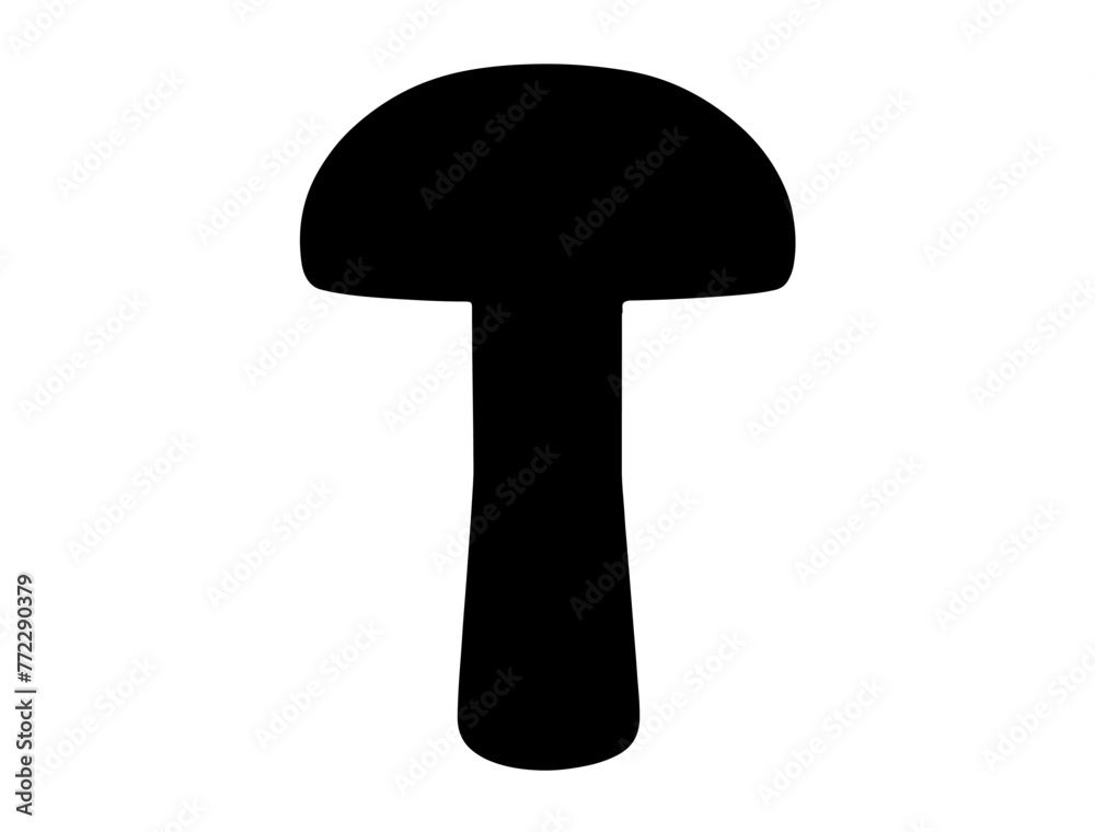 Mushroom silhouette vector art white background Mushroom silhouette vector art white background