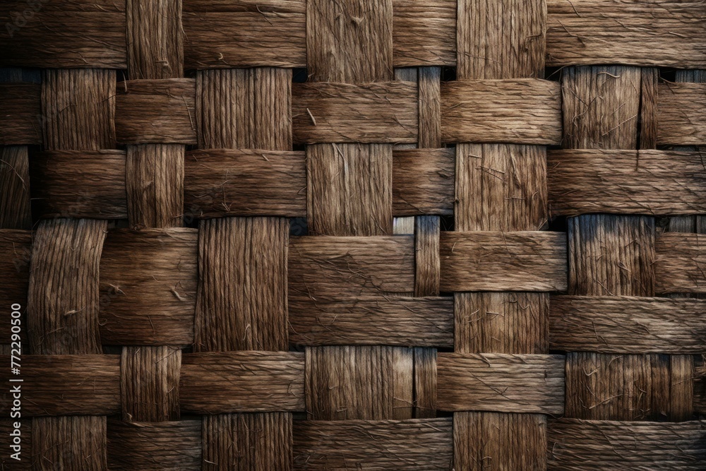 Earthy Rustic woven texture surface. Bamboo cloth. Generate Ai Earthy Rustic woven texture surface. Bamboo cloth. Generate Ai
