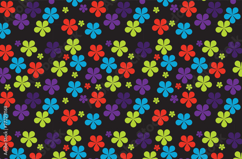 Indian Summer Seamless pattern in oriental geometric traditional style. Leaves, rowanberry and mushroom with coloured background blue, light colour. vector Designed by Vishal Singh