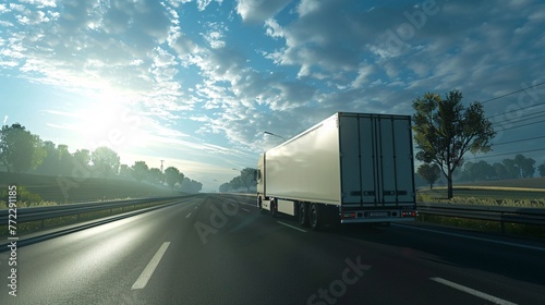 white truck driving on asphalt road