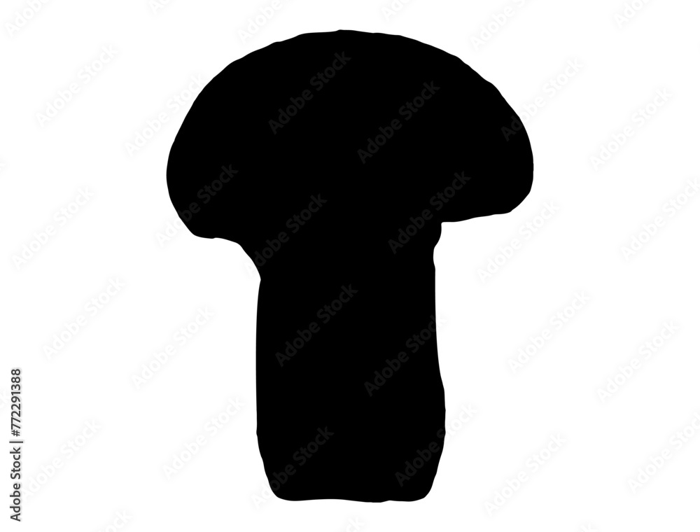 Mushroom silhouette vector art white background Mushroom silhouette vector art white background