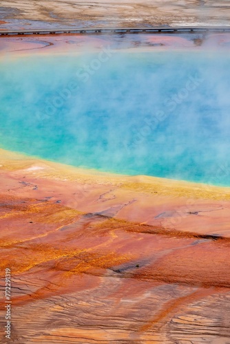 a landscape in Yellowstone National park
