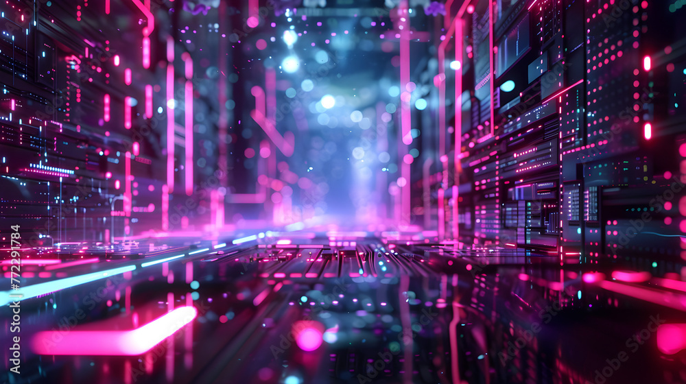 Abstract cybernetic background