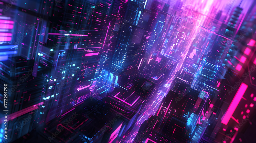 Abstract cybernetic background