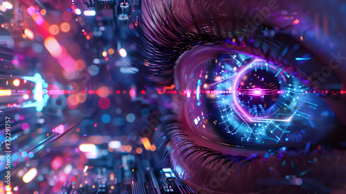Abstract cybernetic eye