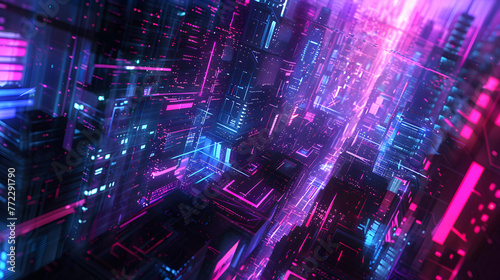 Abstract cybernetic background