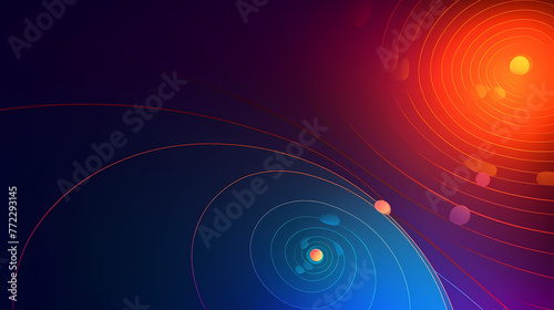 Abstract background of circles and curves