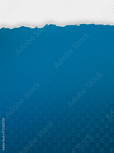 Technological background with ripped top as torn paper for titles