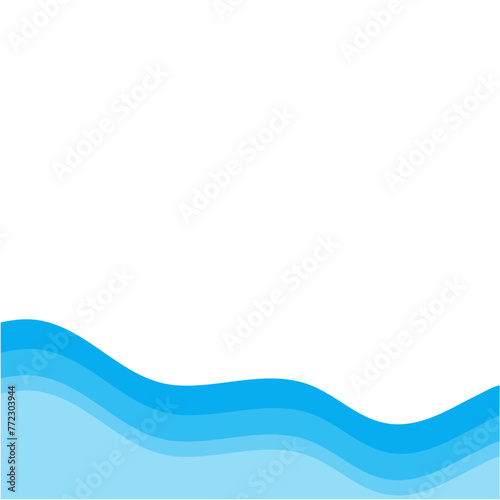 Abstract background with waves in blue tones for websites