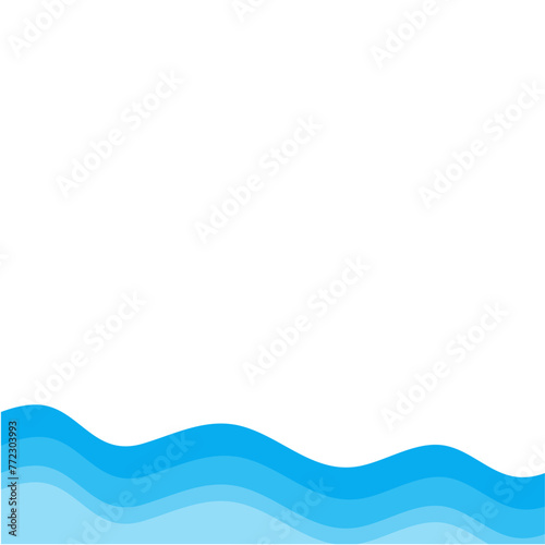 Abstract background with waves in blue tones for websites