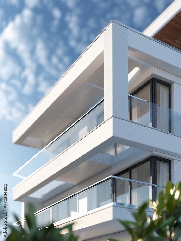 3D rendered seamless facade, minimalist modern building, streamlined and clean architecture 3D rendered seamless facade, minimalist modern building, streamlined and clean architecture
