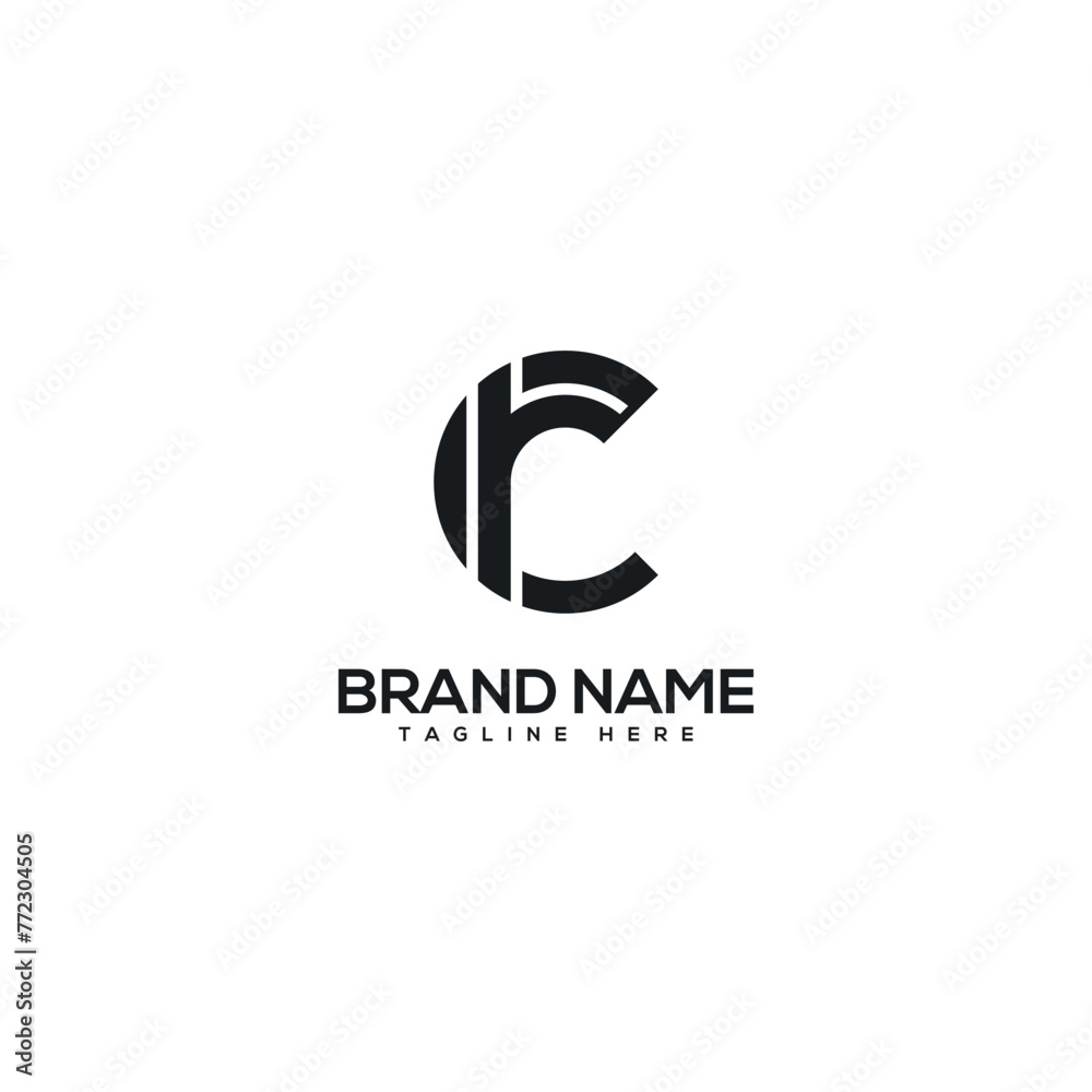 Alphabet monogram letter CR RC logo design template, Initial vector ...
