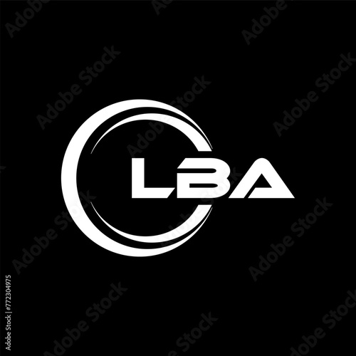 LBA letter logo design in illustration. Vector logo, calligraphy designs for logo, Poster, Invitation, etc. photo