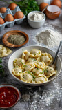 Homemade Kreplach Dumplings with Fresh Herbs and Spices: A Step-by-Step Guide to Traditional Jewish Cuisine