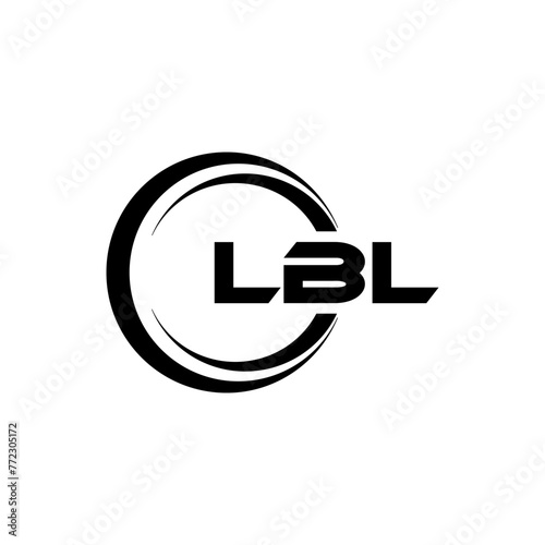 LBL letter logo design in illustration. Vector logo, calligraphy designs for logo, Poster, Invitation, etc. photo