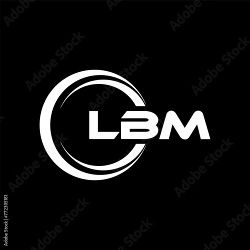 LBM letter logo design in illustration. Vector logo  calligraphy designs for logo  Poster  Invitation  etc.