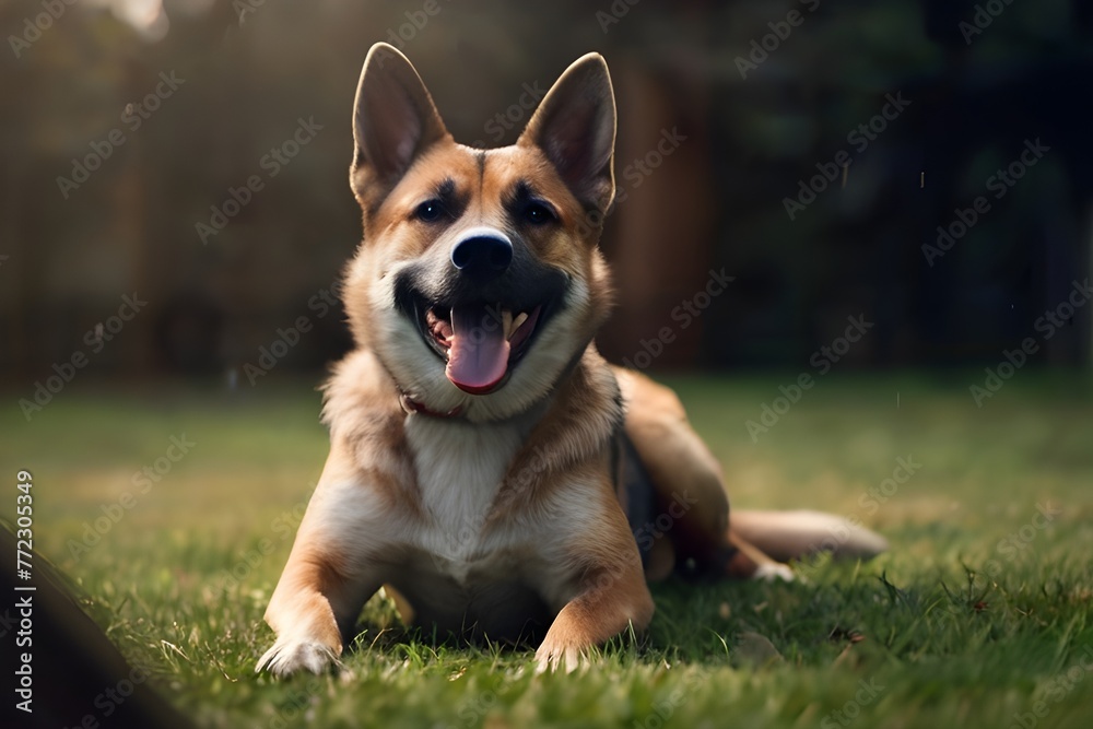 Epic dog animal pet in dramatic background. AI generated image Generative AI