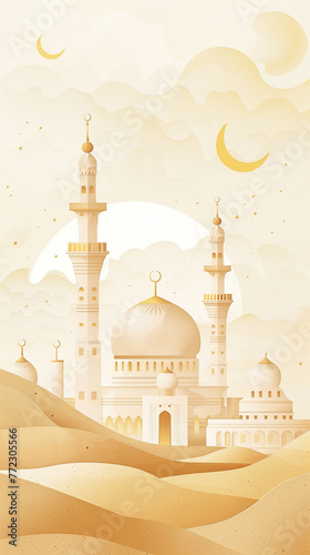 Feast of Ramadan, Eid Mubarak concept, Ramazan Bayrami, social media concept, space for text