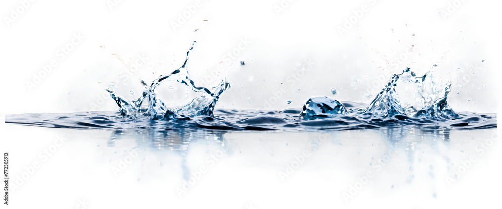 splashing water on transparent background. splashing water on transparent background.