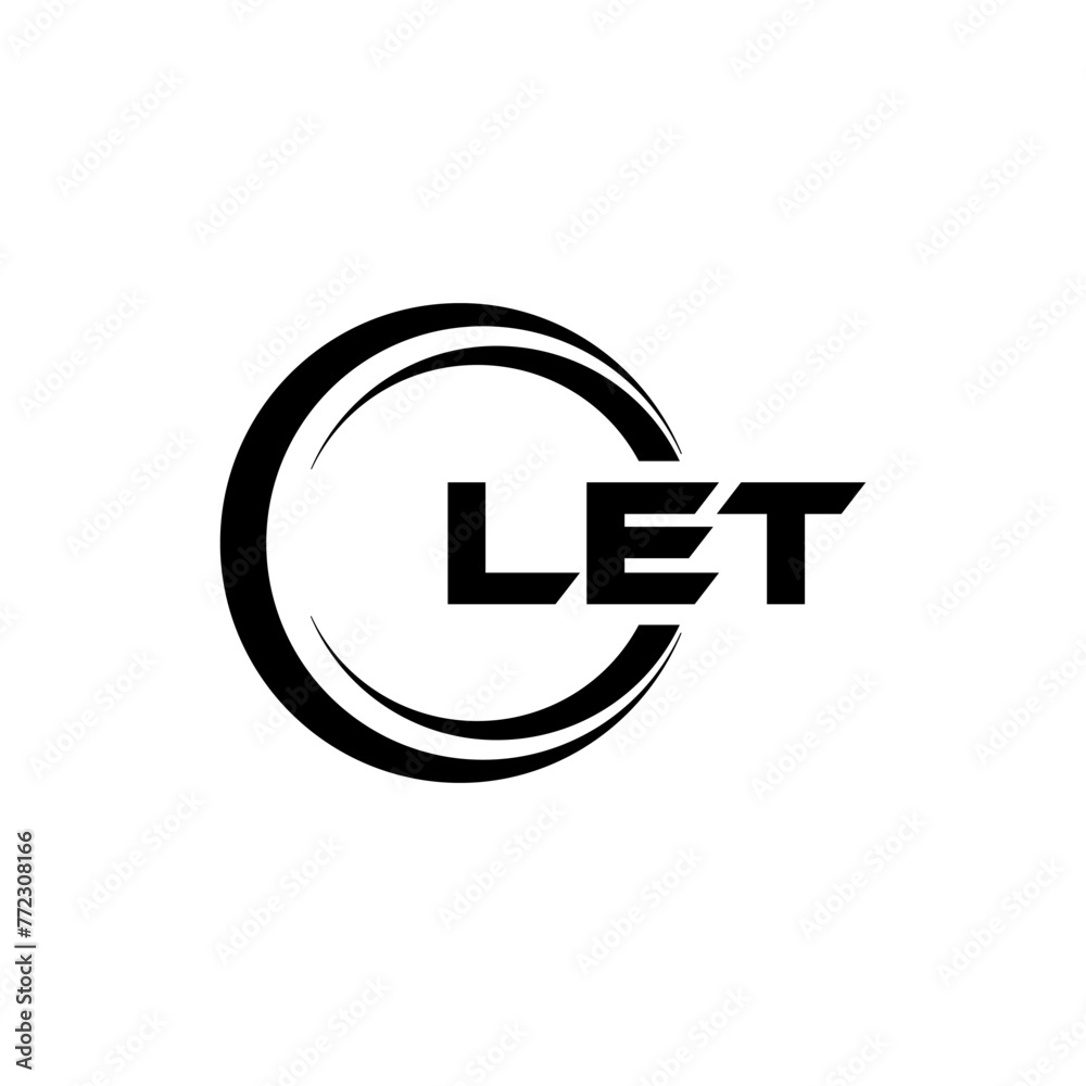 LET letter logo design in illustration. Vector logo, calligraphy designs for logo, Poster, Invitation, etc. LET letter logo design in illustration. Vector logo, calligraphy designs for logo, Poster, Invitation, etc.