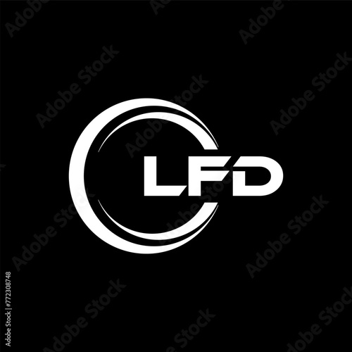 LFD letter logo design in illustration. Vector logo, calligraphy designs for logo, Poster, Invitation, etc. photo