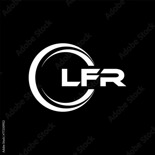 LFR letter logo design in illustration. Vector logo, calligraphy designs for logo, Poster, Invitation, etc. photo