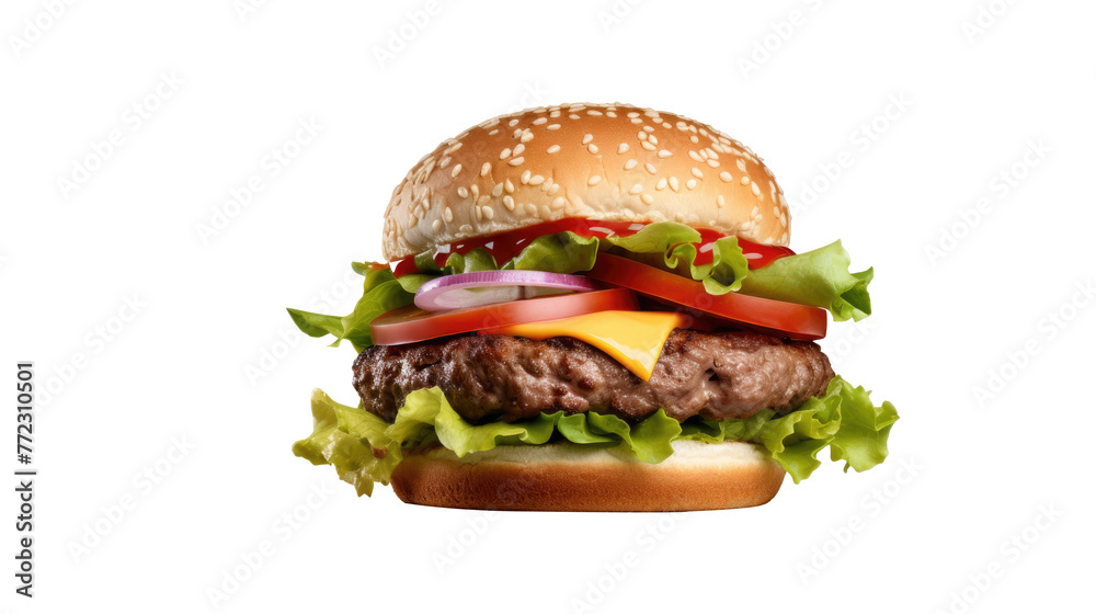 burger on white isolated on clear png background and transparent background. food drink and dessert concept for cafe and restaurent, AI generative.
burger on white isolated on clear png background and transparent background. food drink and dessert concept for cafe and restaurent, AI generative.