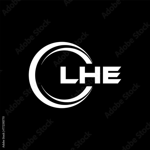 LHE letter logo design in illustration. Vector logo, calligraphy designs for logo, Poster, Invitation, etc. photo