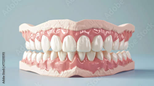 Model of a Mouth With Teeth and Gums