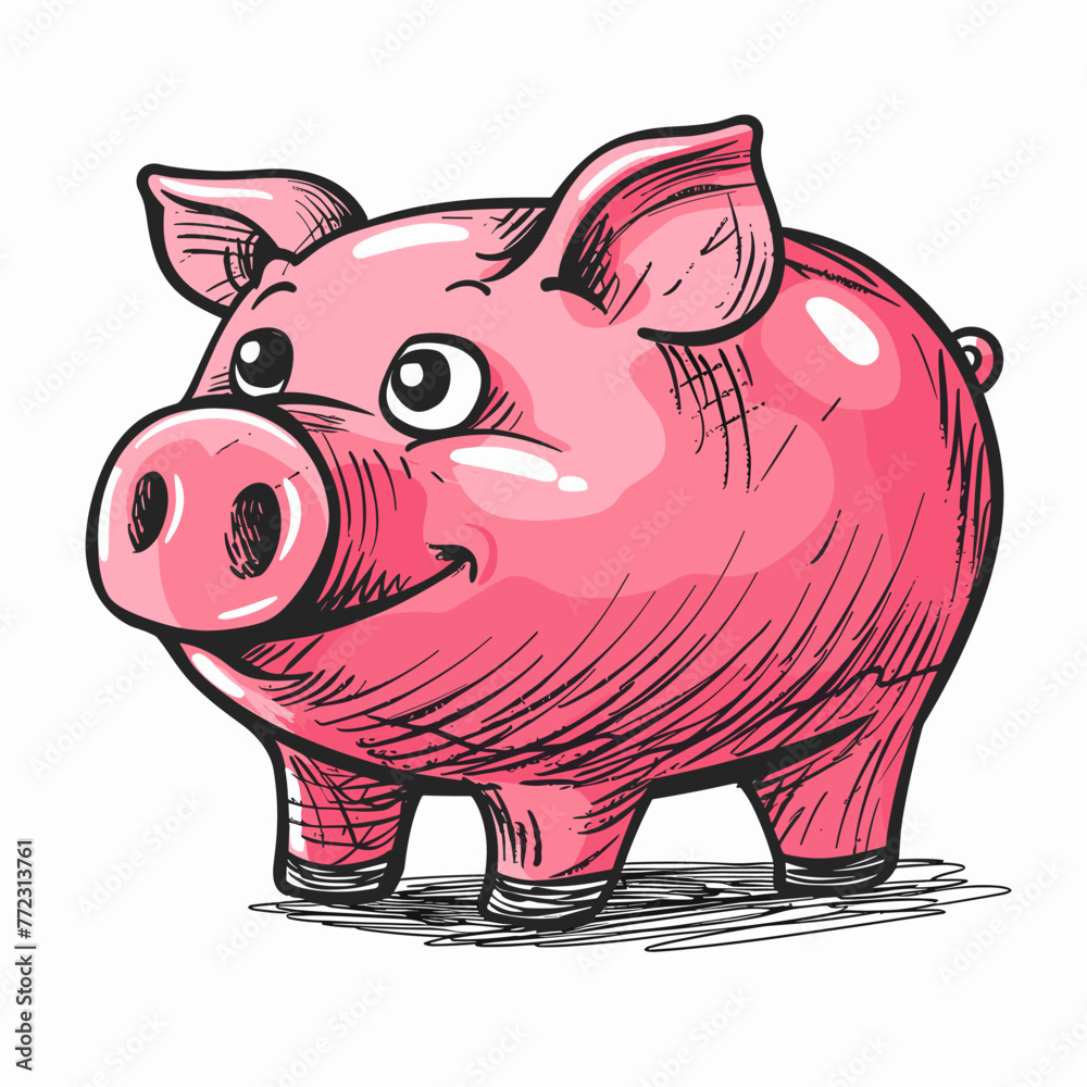 Piggy bank. Vector illustration of a piggy bank Piggy bank. Vector illustration of a piggy bank