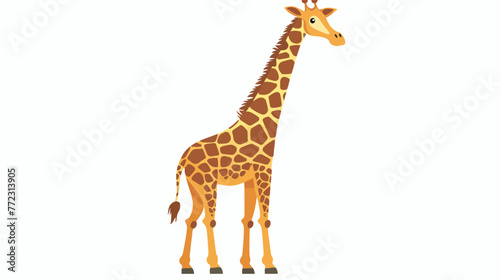 Giraffe flat cartoon vactor illustration isolated b © Quintessa