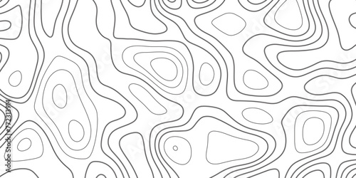Topographic line map. Abstract circle lines background. Abstract blank detailed topographic contour map. Background of the topographic map. Line topography map contour background.