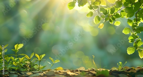 a close up of a leafy plant with sunlight