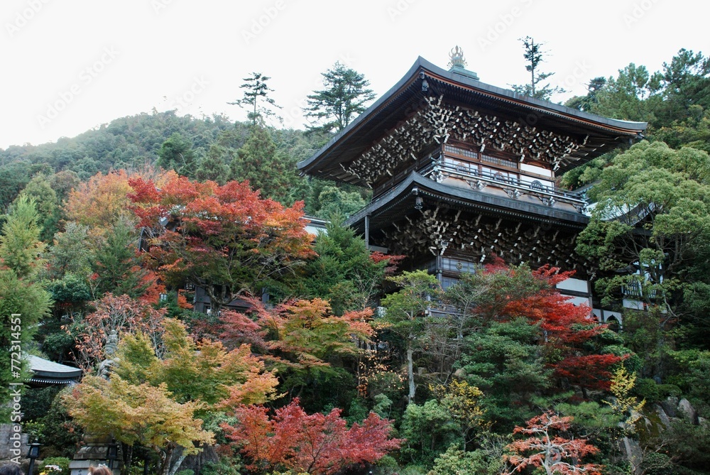 Breathtaking view of the Miyajima Daishouin Temple in Hatsukaichi, Japan. Breathtaking view of the Miyajima Daishouin Temple in Hatsukaichi, Japan.