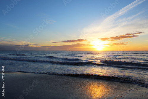 sunset on the beach