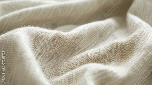 a close up of a white cloth with a blurry background
