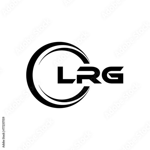 LRG letter logo design in illustration. Vector logo, calligraphy designs for logo, Poster, Invitation, etc.