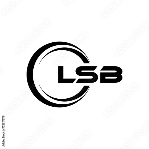 LSB letter logo design in illustration. Vector logo, calligraphy designs for logo, Poster, Invitation, etc.